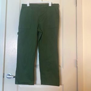 Old Navy Army Green Utility, Carpenter Style Pant, Hammer Hook Detail, Size 16